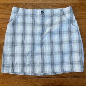 Hollister Gray and White Plaid Mini Skirt